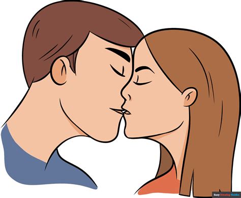 How To Draw A Kiss Really Easy Drawing Tutorial