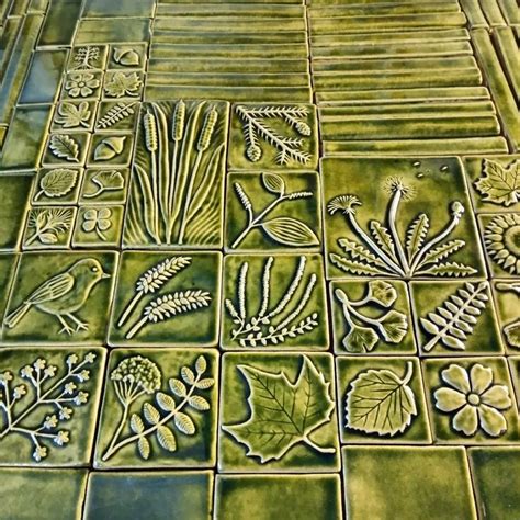 Handmade Tiles By Emu Tile Llc Handmade Tiles Pottery Designs Green