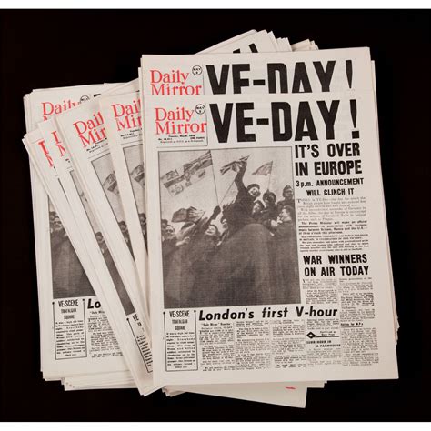 Ve Day Headline Newspapers