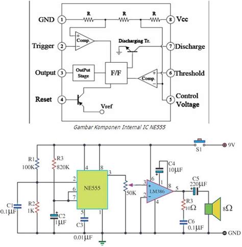 Rangkaian Cara Kerja Ic Integrated Circuit Ne555