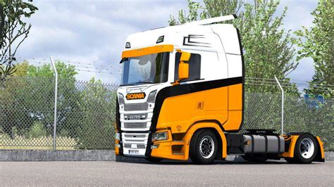 Paintable Vdb Logistics Style Skin For Scania S Ng V10 Ets2 Euro