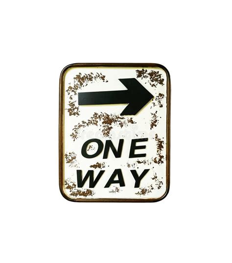 One Way Right Sign Stock Photo Image Of Wall Sign 194626012