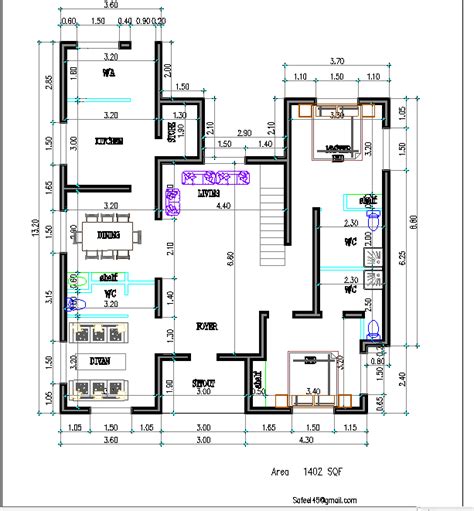 House Plan Cad Drawing Is Given In This Cad File Download This Cad