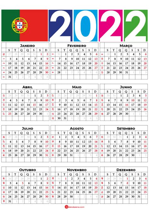 Calendario 2022 Portugal Pdf Para Imprimir Imagesee