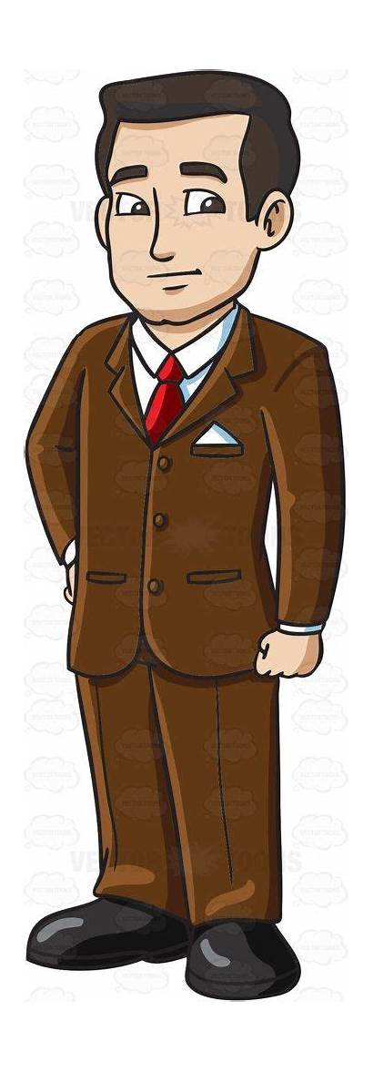 Suits Suit Cartoon Wearing Clipart Clip Vector