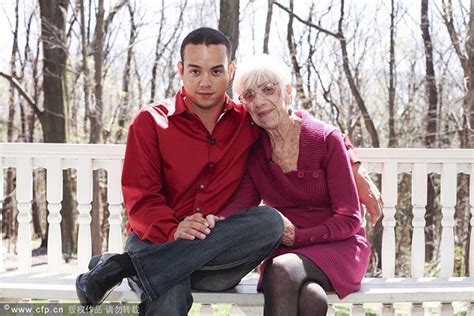 31 year old man and 91 year old great grandmother couple talks about