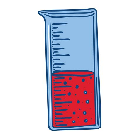 Red Test Tube Icon Hand Drawn Style Vector Art At Vecteezy