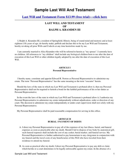 Last will and testament form in pdf. Last Will And Testament Template | Real Estate Forms