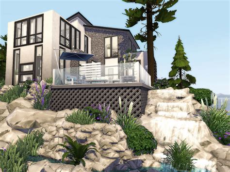 Modern Mountain Mansion No Cc By Sarinasims At Tsr Sims 4 Updates