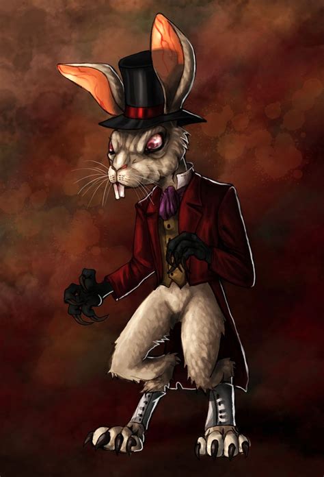 Evil White Rabbit Alice In Wonderland