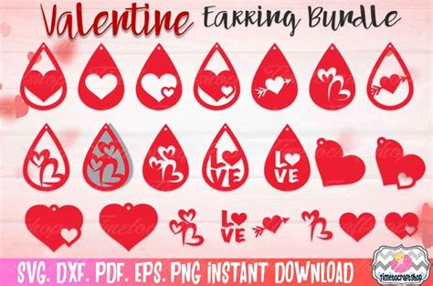 Download Valentine Heart Earring Bundle, Faux leather Earring ...