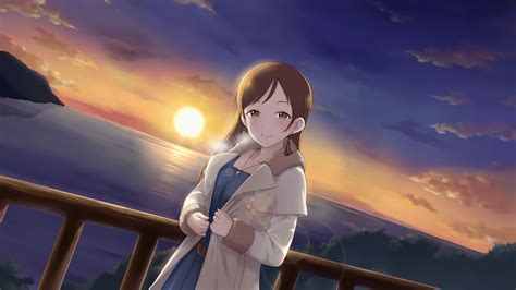 Desktop Wallpaper Minami Nitta Cute Anime Girl Sunset