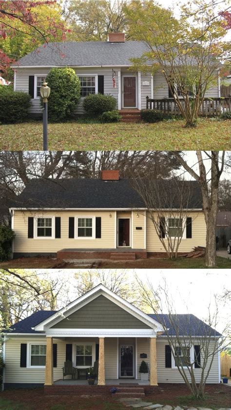 Before And After The Porch Addition Home Exterior Makeover Ranch