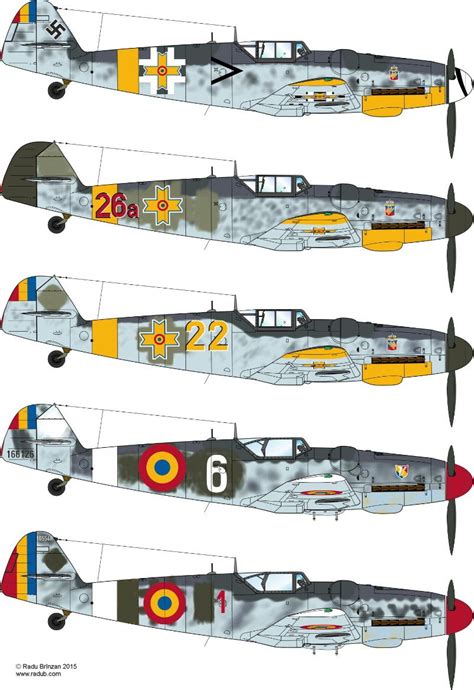Romanian Messerschmitt Bf 109 Aircraft Painting Aircraft Art Wwii