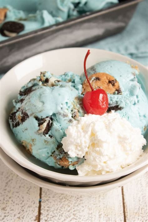Homemade Cookie Monster Ice Cream