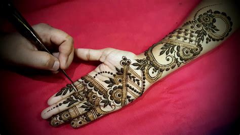 indo arabic dubai henna mehndi design style khaleeji style heena step by step tutorial youtube