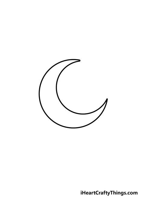 Moon Drawing How To Draw A Moon Step By Step