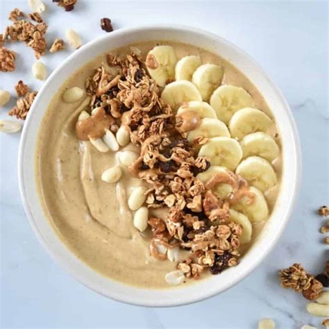 Healthy Peanut Butter Banana Smoothie Bowl Hint Of Healthy