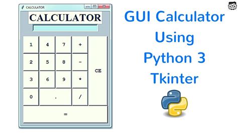 GUI Calculator Using Python Tkinter YouTube