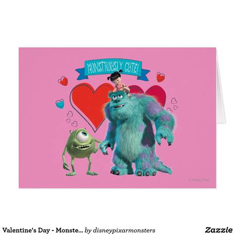 Valentines Day Monsters Inc Holiday Card Zazzle