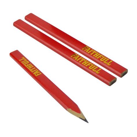 Faithfull Faicpr Medium Grade Carpenters Pencils Pack Of 3