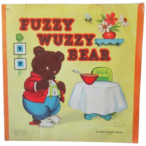 Fuzzy Wuzzy Was A Bear Book Book Chj