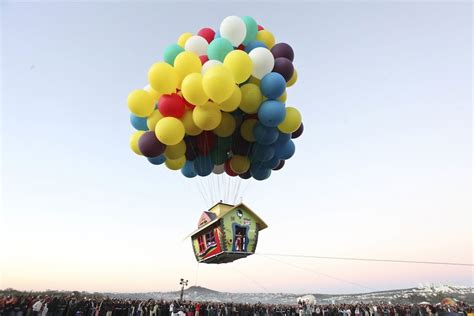 Up Balloon House Recreated In Real Life With Human Passenger Film