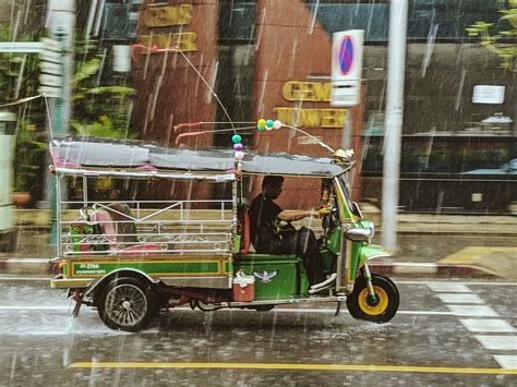 Free Images Motor Vehicle Mode Of Transport Rickshaw Yellow