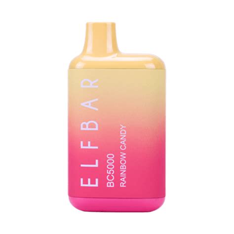 Elf Bar Bc5000 Le Disposable Vape Device Rainbow Candy 50mg 13ml