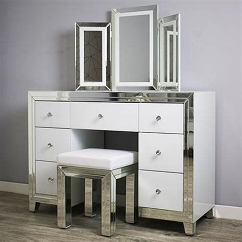 Najlepsze oferty i okazje z całego świata! Bianco Dressing Table Set | Modern Furniture | Dressing Tables
