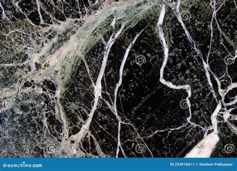 Black Marble With White Veins Beautiful Stone Texture Stock Image