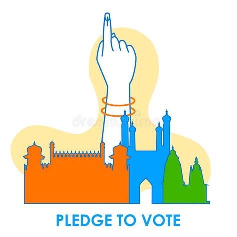 Concept Background For Vote India For Election Democracy Campaign
