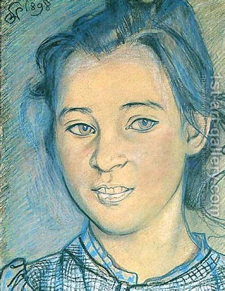 Head Of A Girl Painting By Stanislaw Wyspianski Reproduction 1st Art