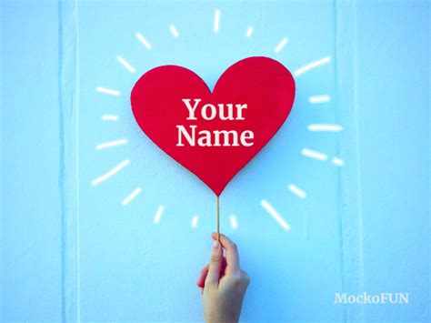 Name On Heart Mockofun