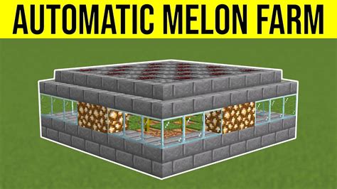 Minecraft Automatic Melon Farm Tutorial 117 Bedrock And Java Youtube