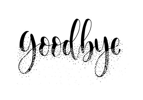 Goodbye Hand Sketched Goodbye Lettering Grafik Von Santy Kamal