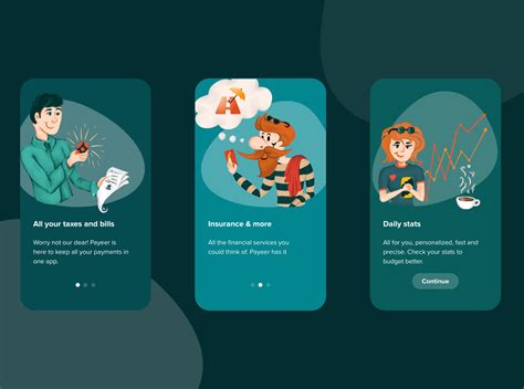 Illustrated Onboarding Screens By Hanna Fodor On Dribbble