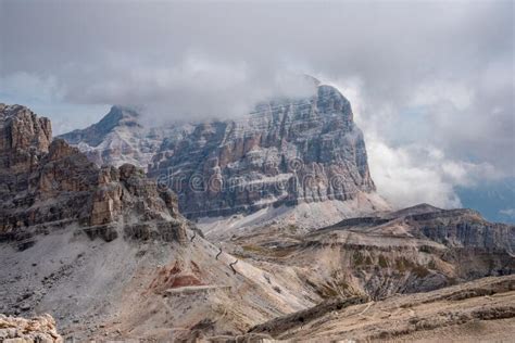 Beautiful Rugged Mountain Landscape At Mount Lagazuoi In The Dolomite