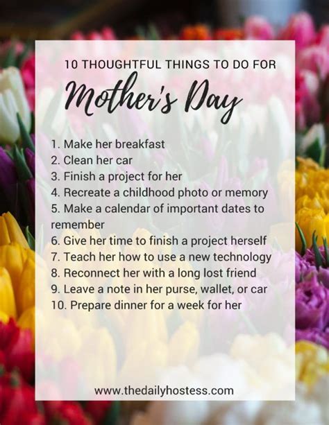 Thoughtful Mothers Day Ideas Things To Do For Your Mom On Mothers