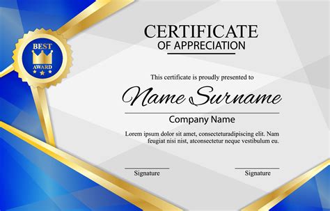 Certificate Of Appreciation Template For Business Company 12437975