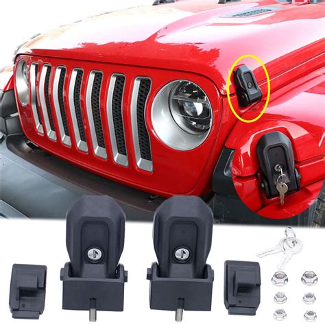 Buy MOCW Updated Material Hood Latches Fit For Jeep Wrangler JL 2018