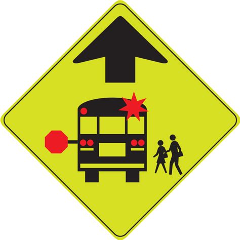 School Bus Stop Ahead Sign Clipart Full Size Clipart