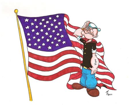 Popeye Patriotic 3 By Zombiegoon On