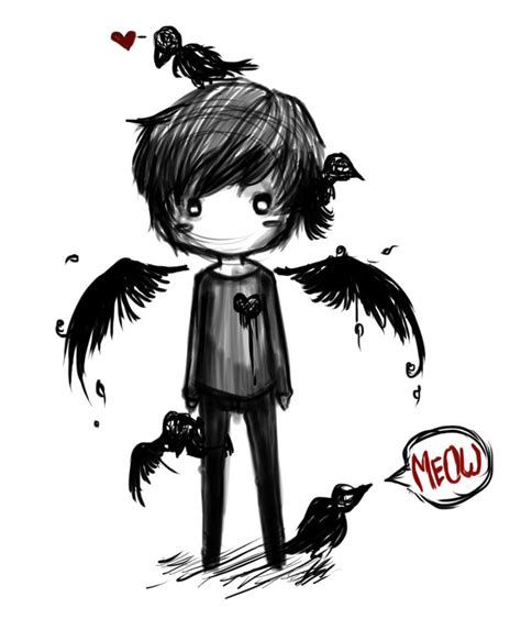 Crows Goes Meow By Unsilence On Deviantart Emo Art Art Gothic Anime