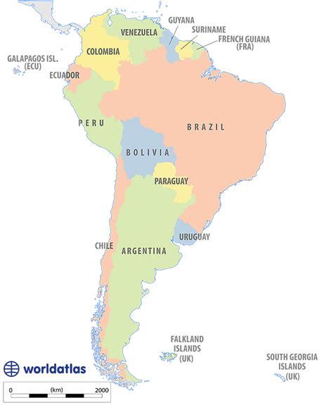 Political Map Of South America Free Printable Maps Kulturaupice