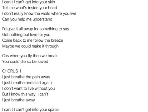 Breathe Lyrics By Swirl 360 Can You Help Me Understanding Lyrics