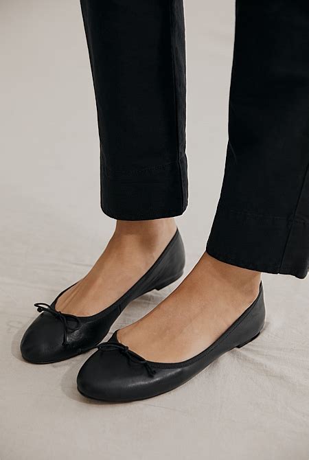 Buy Black Ballet Flat Shoes In Stock