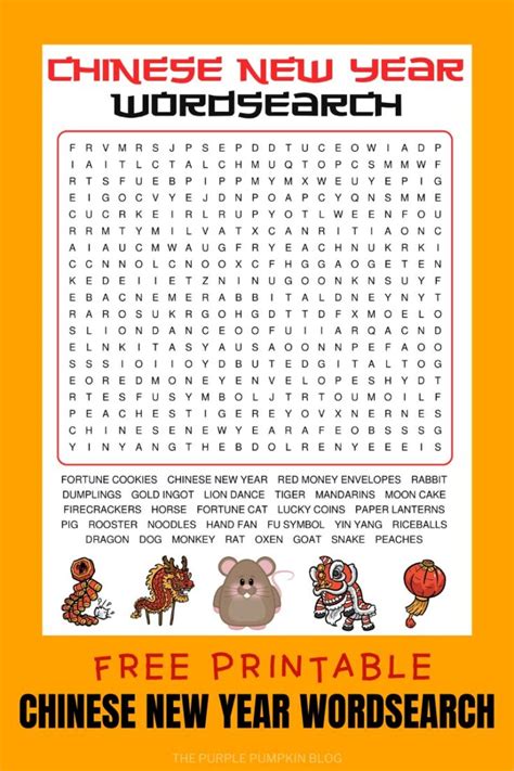 Free Printable Chinese New Year Activities Pack Word Puzzles And More