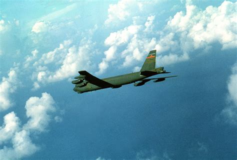 An Air To Air Left Rear View Of An Air Force B 52g Stratofortress