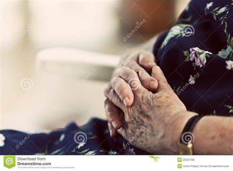 Hands Of An Elderly Woman Stock Image Image Of Hand 25337769